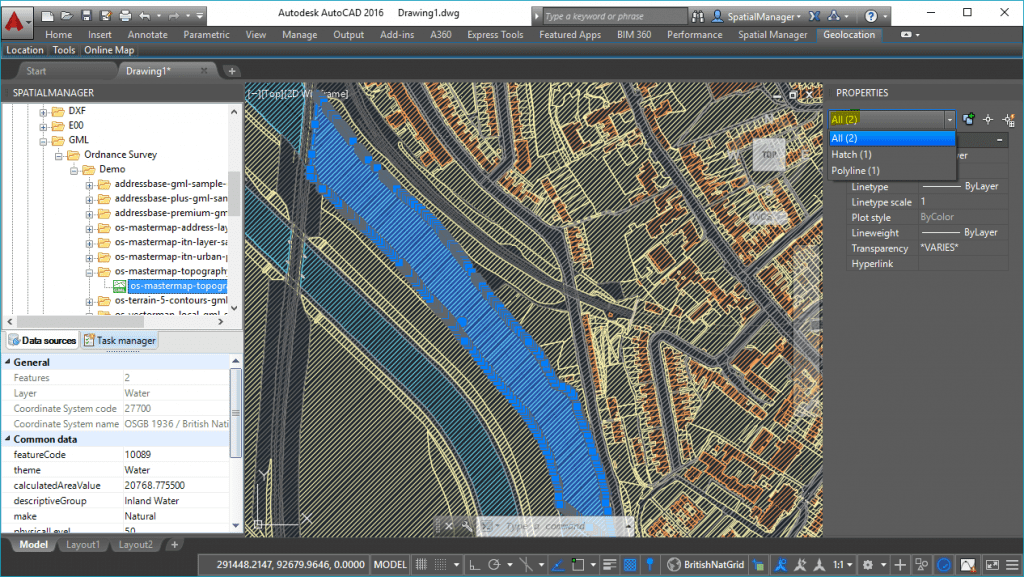 Spatial Manager for AutoCAD Borders ANSI31