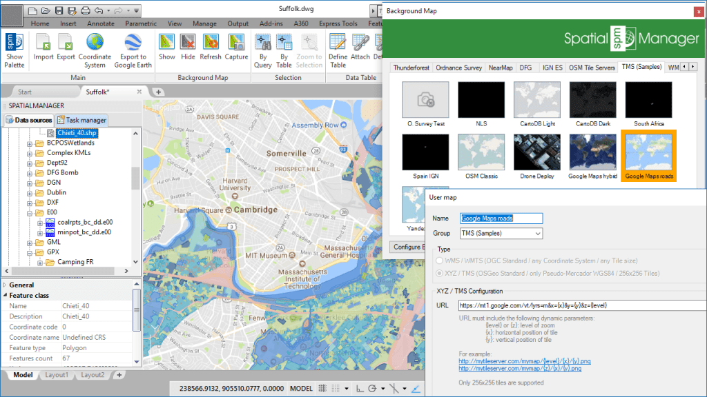 'Spatial Manager' User Dynamic Maps: Google Maps