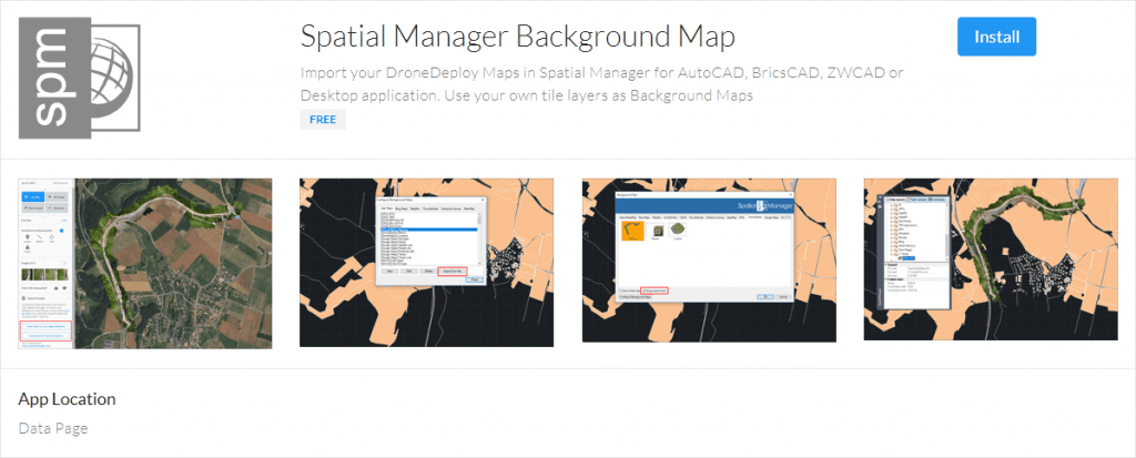 'Spatial Manager Background Map' in the DroneDeploy App Market