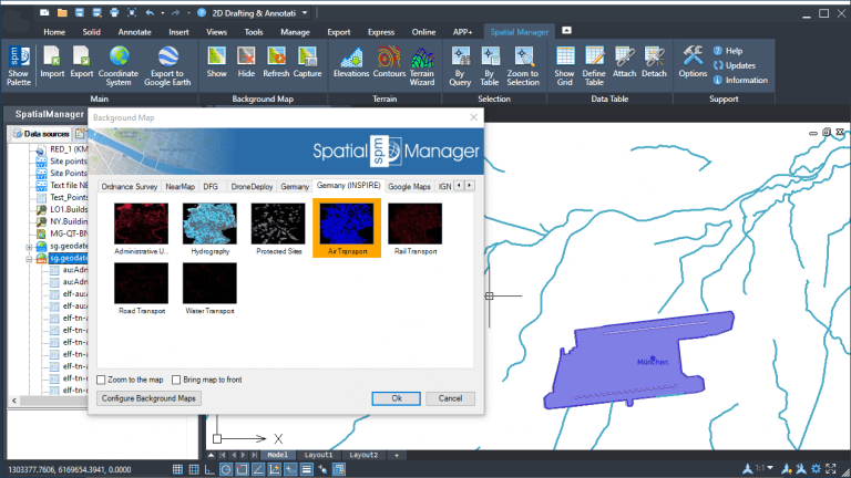 Merging WFS and WMS spatial data in 'Spatial Manager'