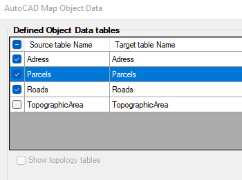 Converter dados do AutoCAD Map