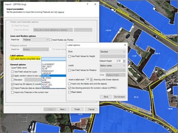 Labeling objects while importing