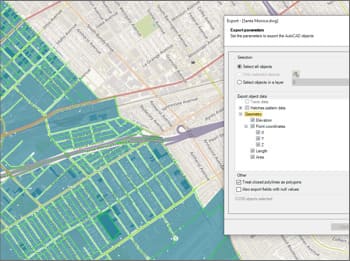 Opciones para datos geométricos de objetos