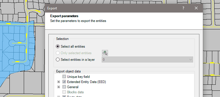 Export spatial data