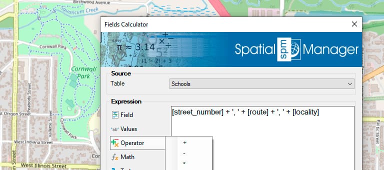 Fields calculator