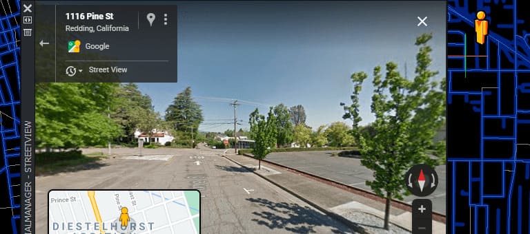 Google Street View integration