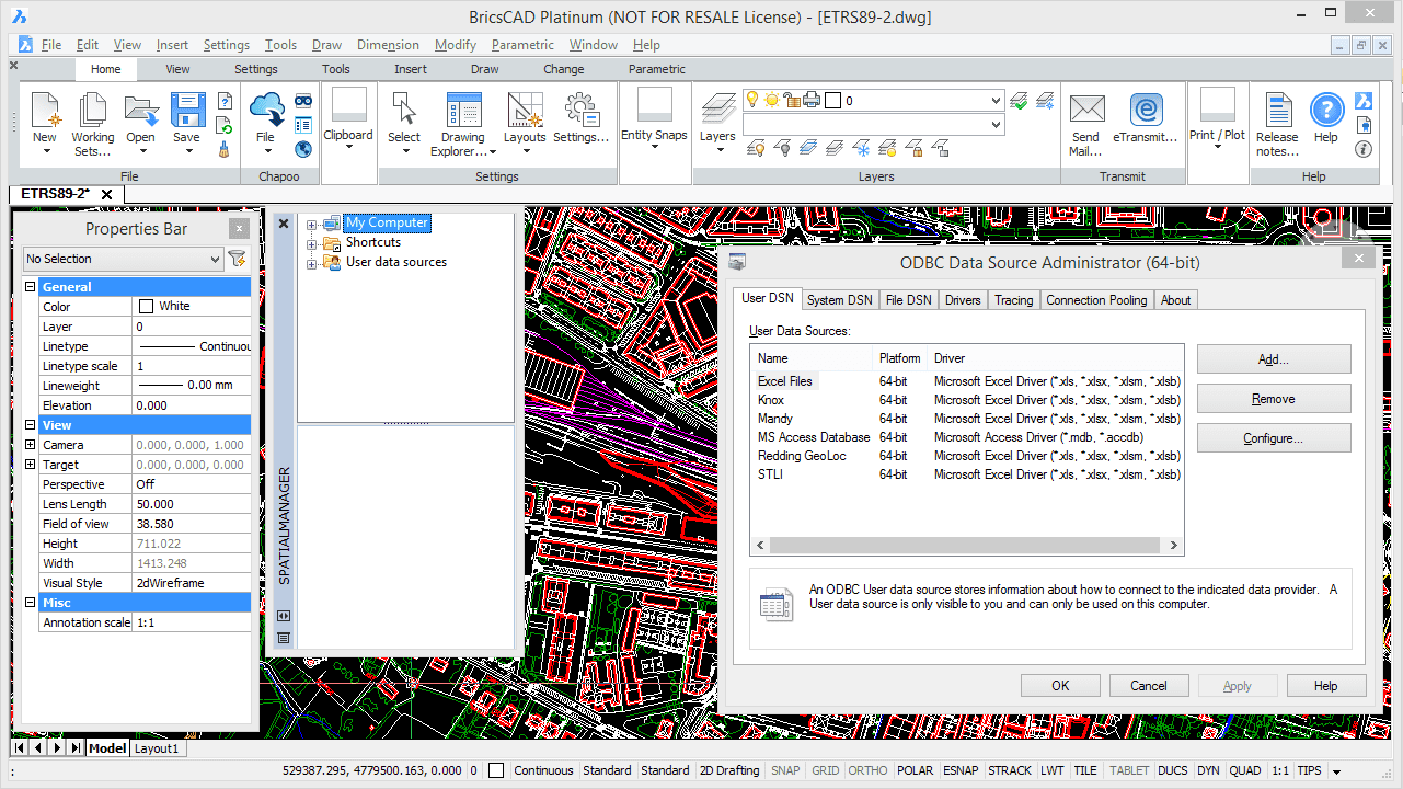 Import coordinates from Excel to BricsCAD