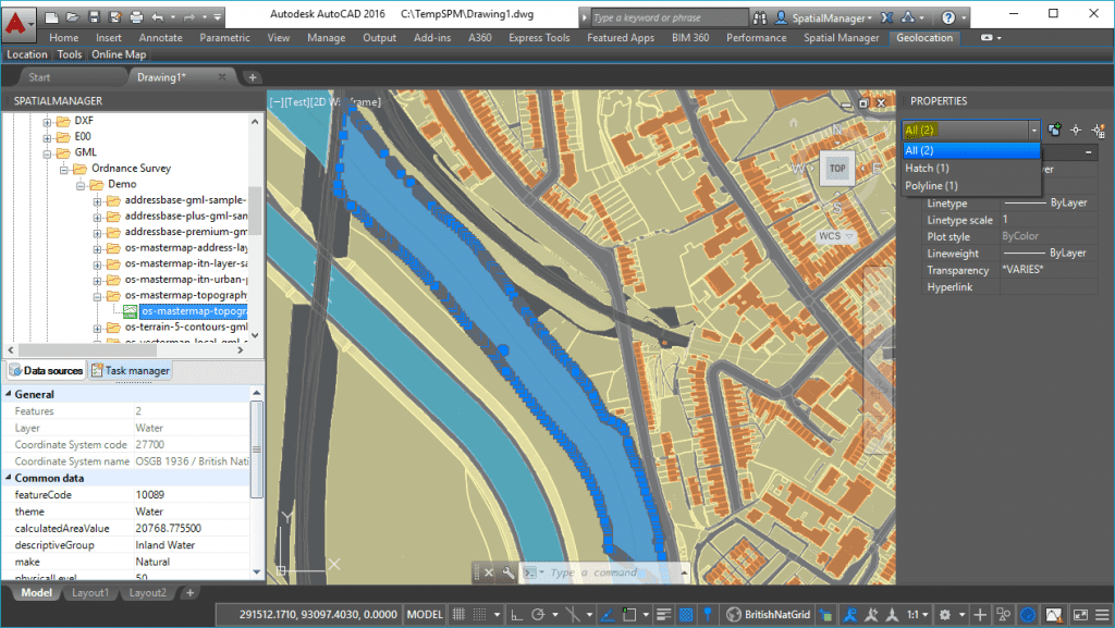 Spatial Manager for AutoCAD Borders SOLID