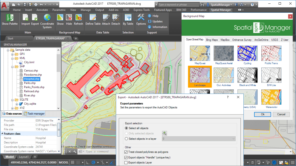 Spatial Manager for AutoCAD 2017