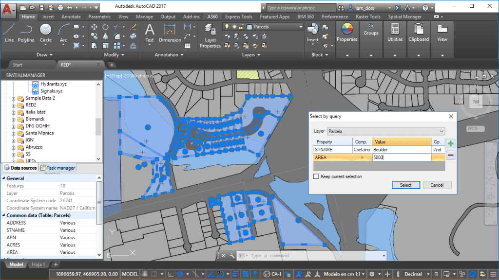 Spatial Manager - Select by query