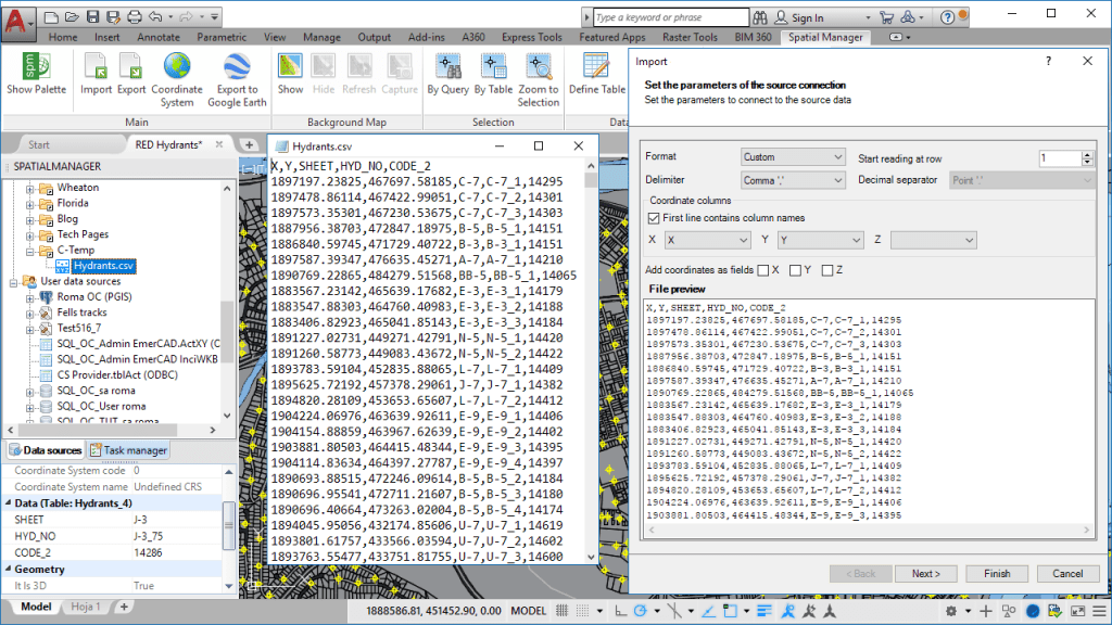 Importing Points from a CSV file