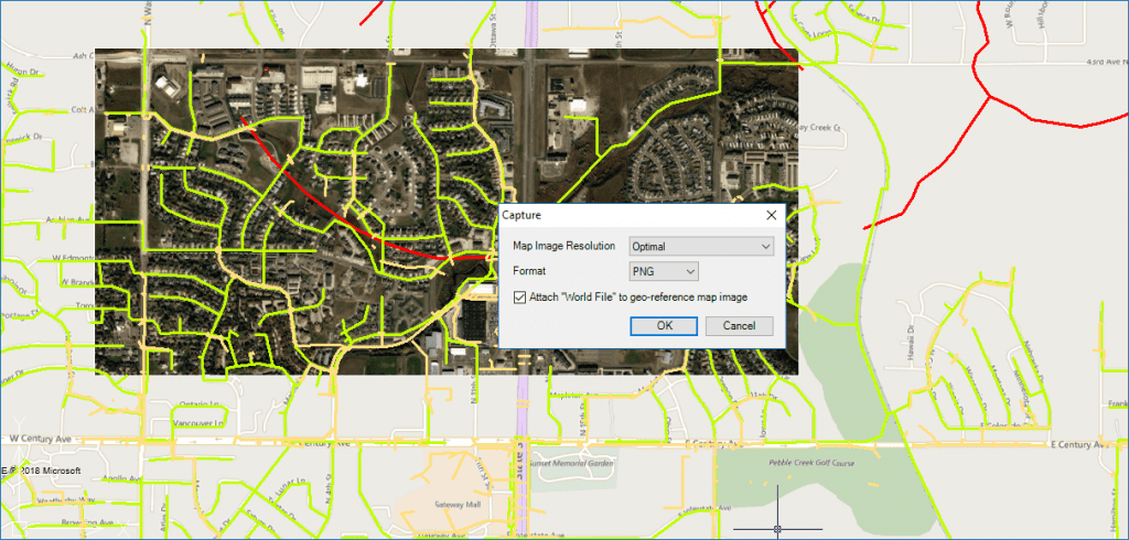 Background Map Snapshot options