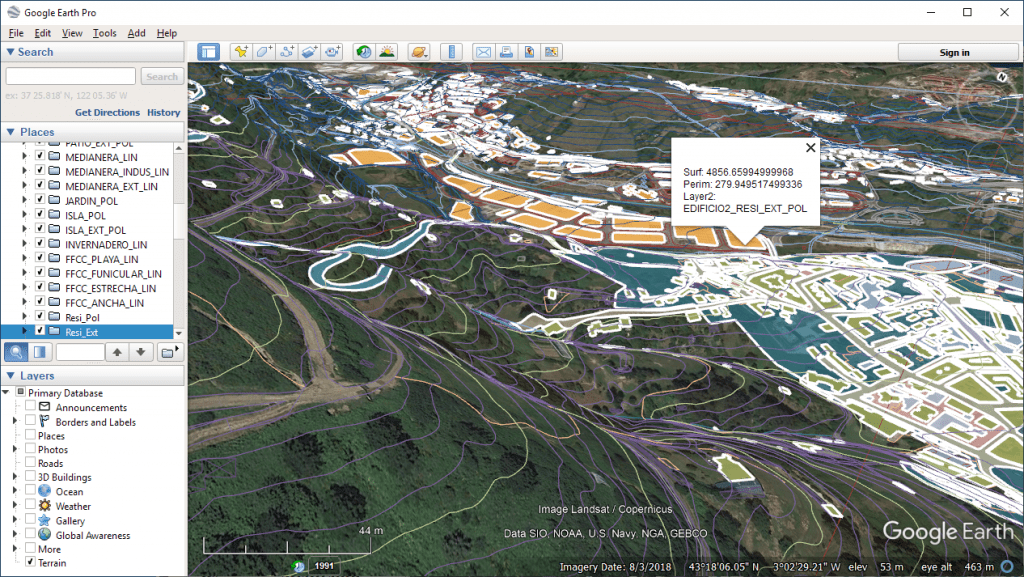 Open resulting KML/KMZ in Google Earth