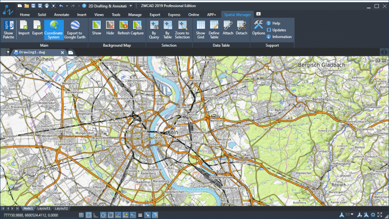 OpenTopoMap in ZWCAD