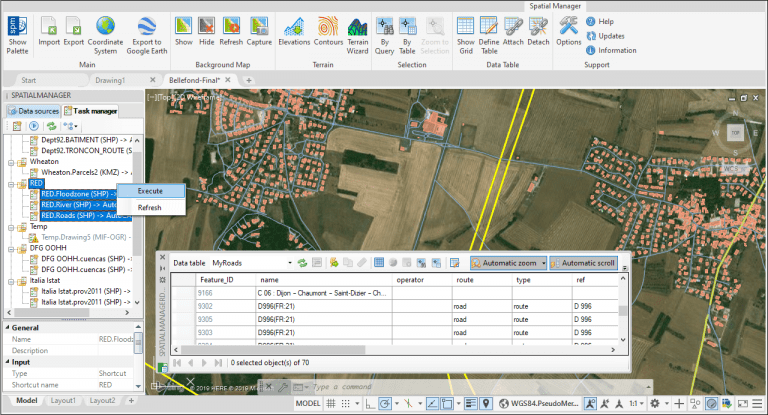 Using Tasks and batch importing in 'Spatial Manager'