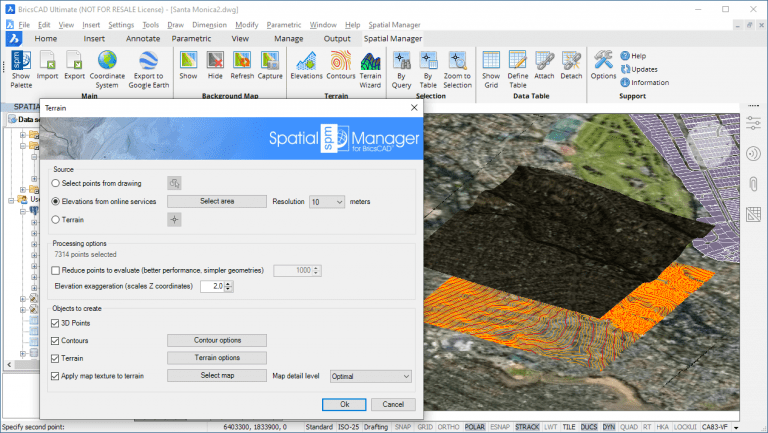 New Terrain functions in BricsCAD 20