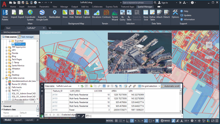 Importing Google Earth images and ‘*.geprint’ files in AutoCAD 2021