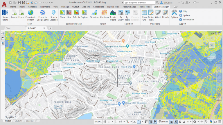 New and improved preset Background Maps in AutoCAD