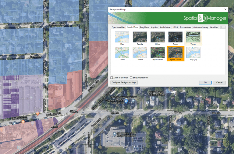 Enhanced application preset Background Maps