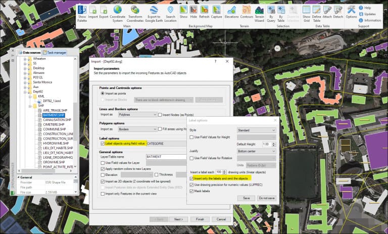 'Spatial Manager' advanced Label options