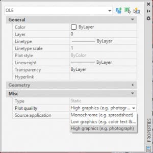 [PROPERTIES] OLE Plot quality setting