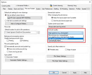 [OPTIONS] Default OLE Plot quality