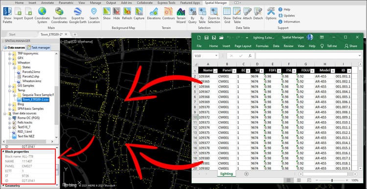 Combine Block Attributes from an Excel sheet in a drawing