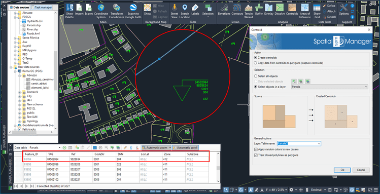 ‘Spatial Manager’ Centroids and Polygons management