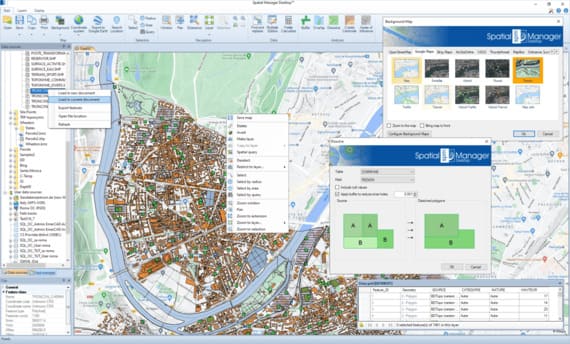 Funções principais do Spatial Manager Desktop